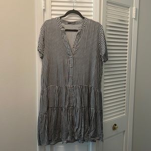 QUIZ Gingham Tiered Dress